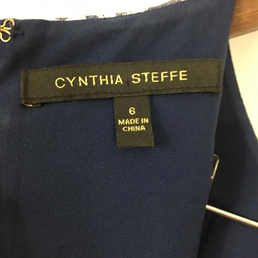 Cynthia Steffe Blue Embroidered Shift Dress - Picture 7 of 7